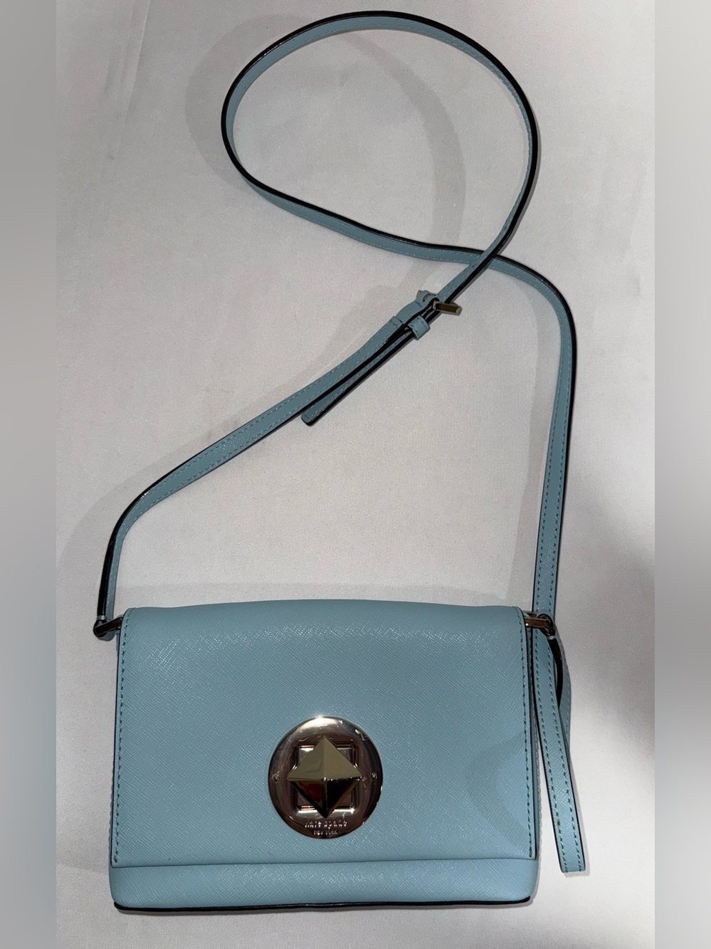 Kate Spade Cyblue (Tiffany Blue) Newbury Lane Sally Saffiano Leather Crossbody
